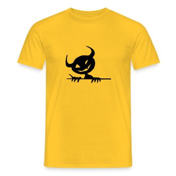 Teufelchen - Männer T-Shirt - Gelb - Vorne - AI Model Male 178 dark (178cm)