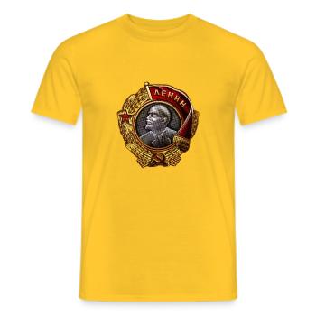 Retro Communist - Men's T-Shirt - yellow - Front - AI Model Male 178 dark (178cm)