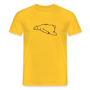 lazy_bear - Men's T-Shirt - yellow - Front - AI Model Male 178 dark (178cm)