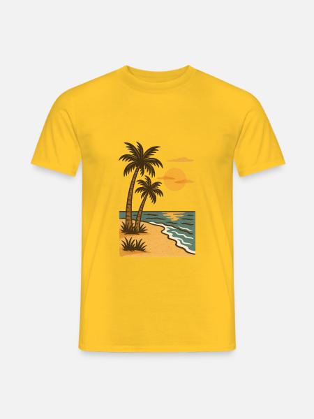 beach and sun - Männer T-Shirt - Gelb