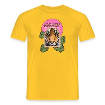 CHEMISE TIGRE VINTAGE VINTAGE COOL - T-shirt homme - jaune - Devant - AI Model Male 178 dark (178cm)