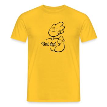 Best dad und Sohn Illustration - Männer T-Shirt - Gelb - Vorne - AI Model Male 178 dark (178cm)