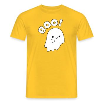 Halloween Geist - Männer T-Shirt - Gelb - Vorne - AI Model Male 178 dark (178cm)