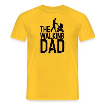 Le papa qui marche - T-shirt homme - jaune - Devant - AI Model Male 178 dark (178cm)