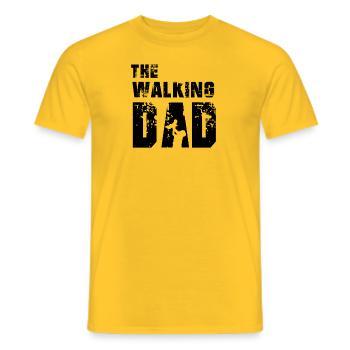 Le papa qui marche - T-shirt homme - jaune - Devant - AI Model Male 178 dark (178cm)