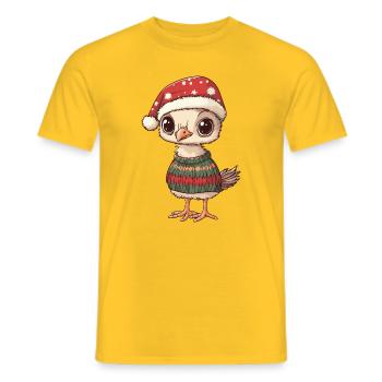 Bouquet Christmas - Men's T-Shirt - yellow - Front - AI Model Male 178 dark (178cm)