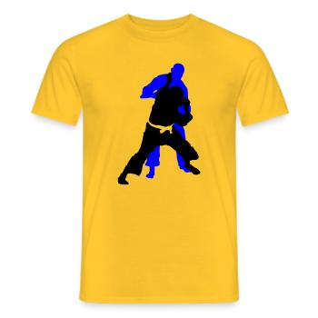 Judo - Men's T-Shirt - yellow - Front - AI Model Male 178 dark (178cm)