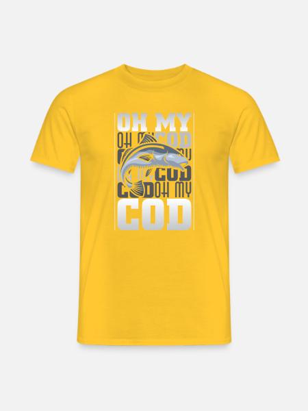 Angler Fisherman Petri Disciple Saying Fishing Funny - Men's T-Shirt - yellow