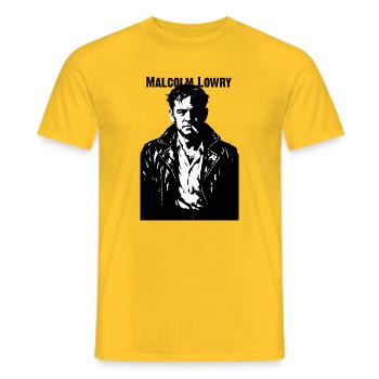 Malcolm Lowry Rebellenporträt - Männer T-Shirt - Gelb - Vorne - AI Model Male 178 dark (178cm)