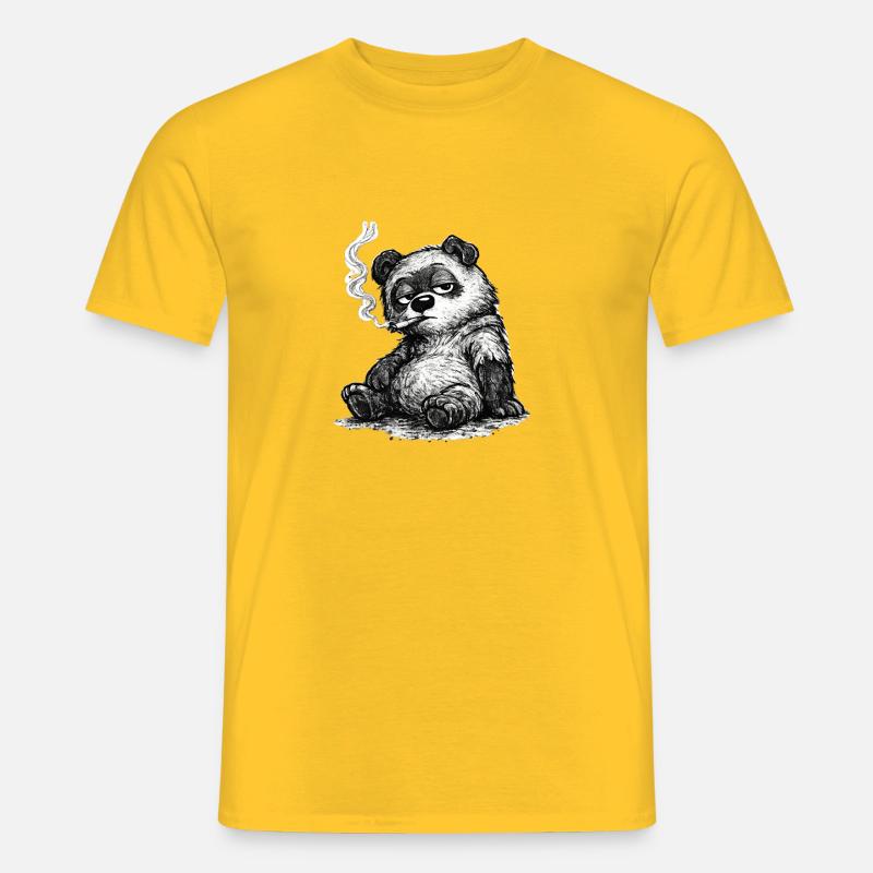 Meh Bear – Unbothered Sketch (Sarcasm) - Men's T-shirt - yellow