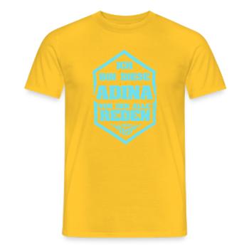 Adina als Spruch - Männer T-Shirt - Gelb - Vorne - AI Model Male 178 dark (178cm)