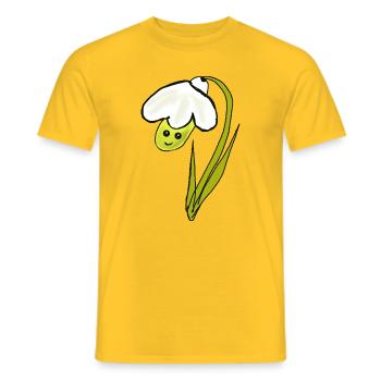Perce-neige à fleurs printanières - T-shirt homme - jaune - Devant - AI Model Male 178 dark (178cm)
