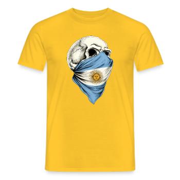 Drapeau argentin argentin Argentine Argentinos - T-shirt homme - jaune - Devant - AI Model Male 178 dark (178cm)