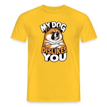 Akita - Männer T-Shirt - Gelb - Vorne - AI Model Male 178 dark (178cm)