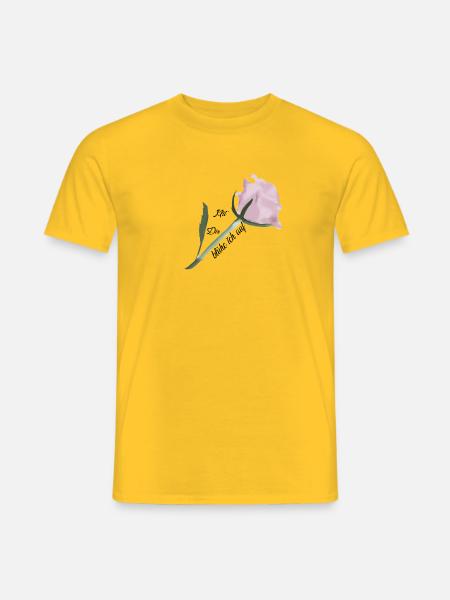 Rosen-Aquarell: zarte Blüte - Männer T-Shirt - Gelb