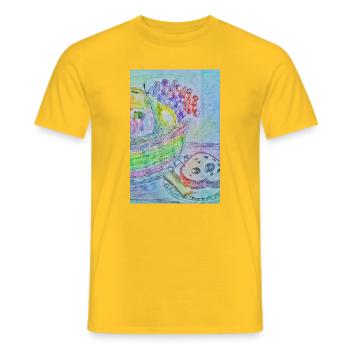 Obstkorb - Männer T-Shirt - Gelb - Vorne - AI Model Male 178 dark (178cm)