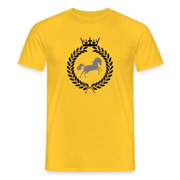 armer le cheval - T-shirt homme - jaune - Devant - AI Model Male 178 dark (178cm)