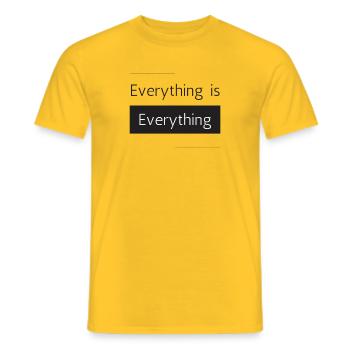 Everything is Everything - Männer T-Shirt - Gelb - Vorne - AI Model Male 178 dark (178cm)