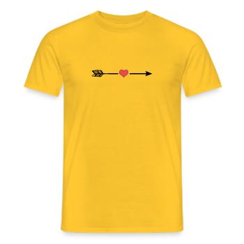 Pfeil - Männer T-Shirt - Gelb - Vorne - AI Model Male 178 dark (178cm)