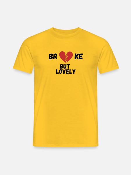broke - Männer T-Shirt - Gelb