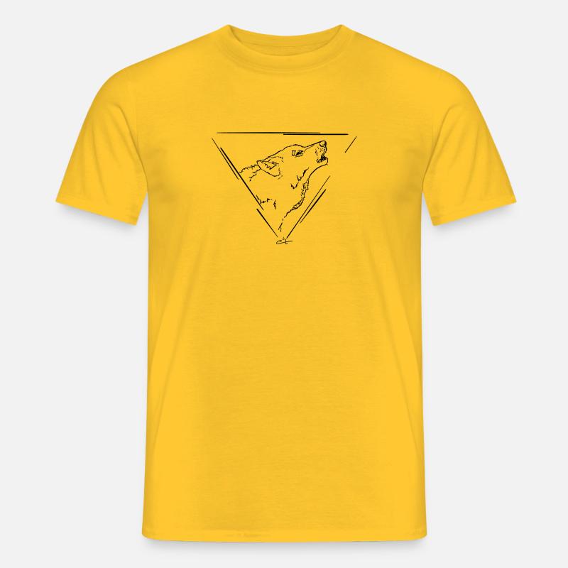 Wolf Triangle - Men's T-Shirt - yellow