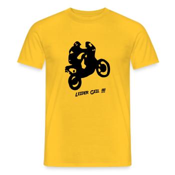 Motorrad - Leider geil - Männer T-Shirt - Gelb - Vorne - AI Model Male 178 dark (178cm)