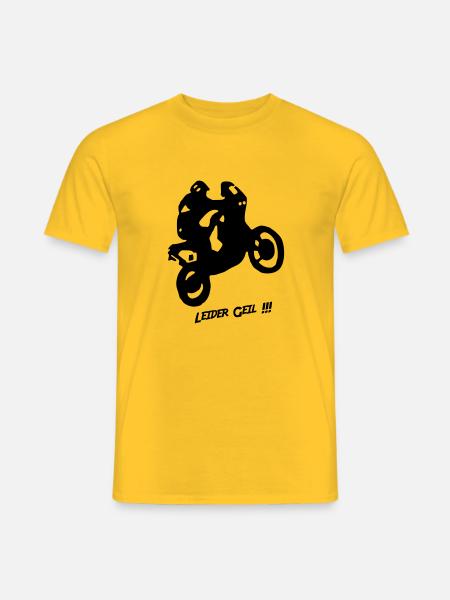 Motorrad - Leider geil - Männer T-Shirt - Gelb