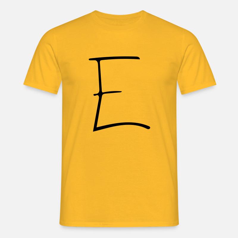 Das E - Männer T-Shirt - Gelb