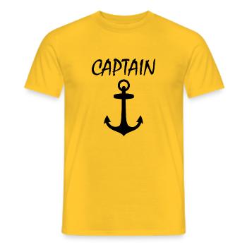 Sailing Captain Water Sports - Men's T-Shirt - yellow - Front - AI Model Male 178 dark (178cm)