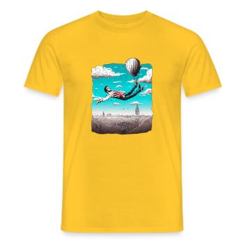FLOTTER AU-DESSUS DE LONDRES - T-shirt homme - jaune - Devant - AI Model Male 178 dark (178cm)