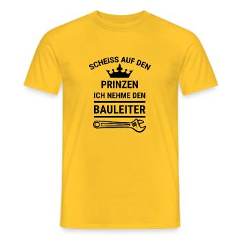 Handwerker Handyman Handwerk Werkzeug Baustelle - Männer T-Shirt - Gelb - Vorne - AI Model Male 178 dark (178cm)