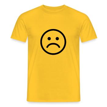 Sad emoji - Men's T-Shirt - yellow - Front - AI Model Male 178 dark (178cm)