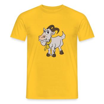 chèvre de chèvre - T-shirt homme - jaune - Devant - AI Model Male 178 dark (178cm)