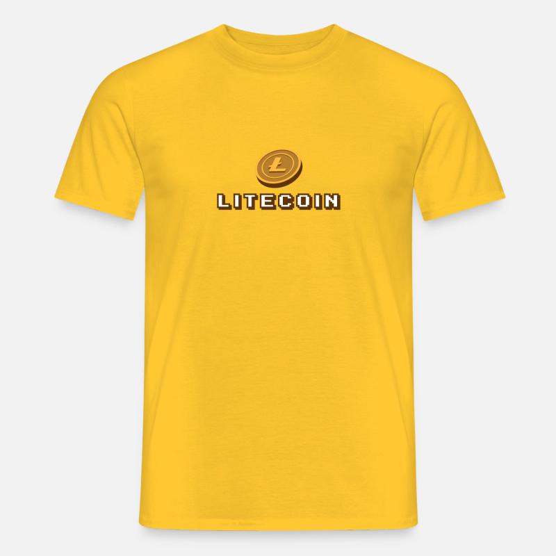 Litecoin Bitcoin cryptocurrency crypto gift - Men's T-Shirt - yellow