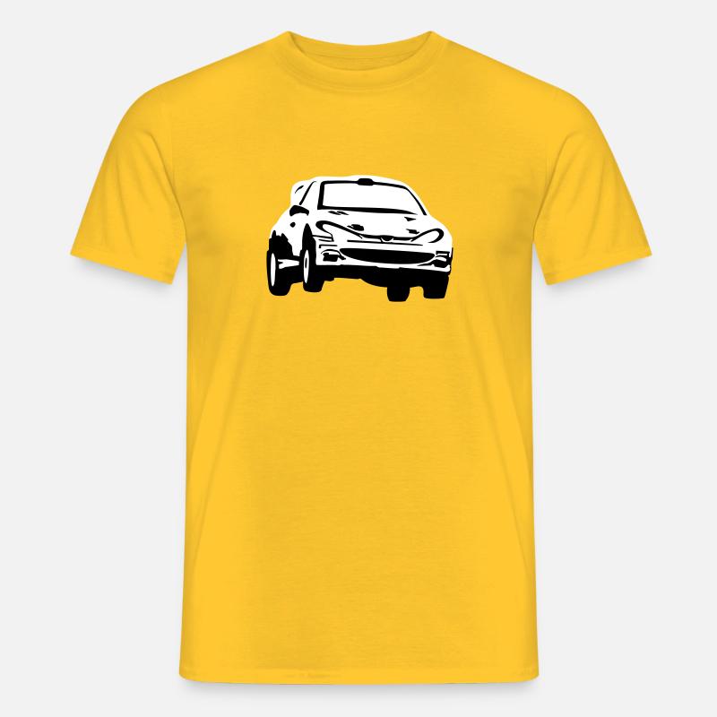 Rallye, Rallyeauto, Rennauto - Männer T-Shirt - Gelb