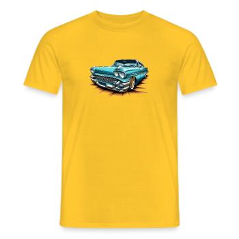 chic lowrider - Men's T-Shirt - yellow - Front - AI Model Male 178 dark (178cm)