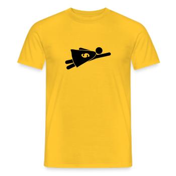 Super Hero - T-shirt homme - jaune - Devant - AI Model Male 178 dark (178cm)