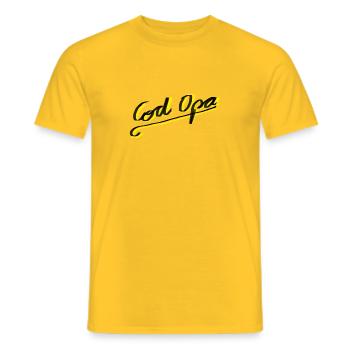 CodOpa - Männer T-Shirt - Gelb - Vorne - AI Model Male 178 dark (178cm)