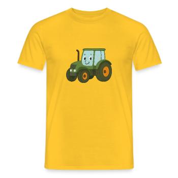 Traktor - Männer T-Shirt - Gelb - Vorne - AI Model Male 178 dark (178cm)