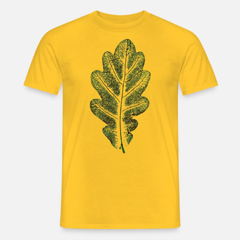 Eichenblatt Naturgrün / Blatt/ Eiche/Baum - Männer T-Shirt - Gelb