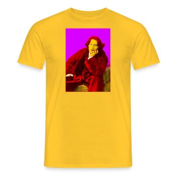 Wilde Pop Art - Men's T-Shirt - yellow - Front - AI Model Male 178 dark (178cm)