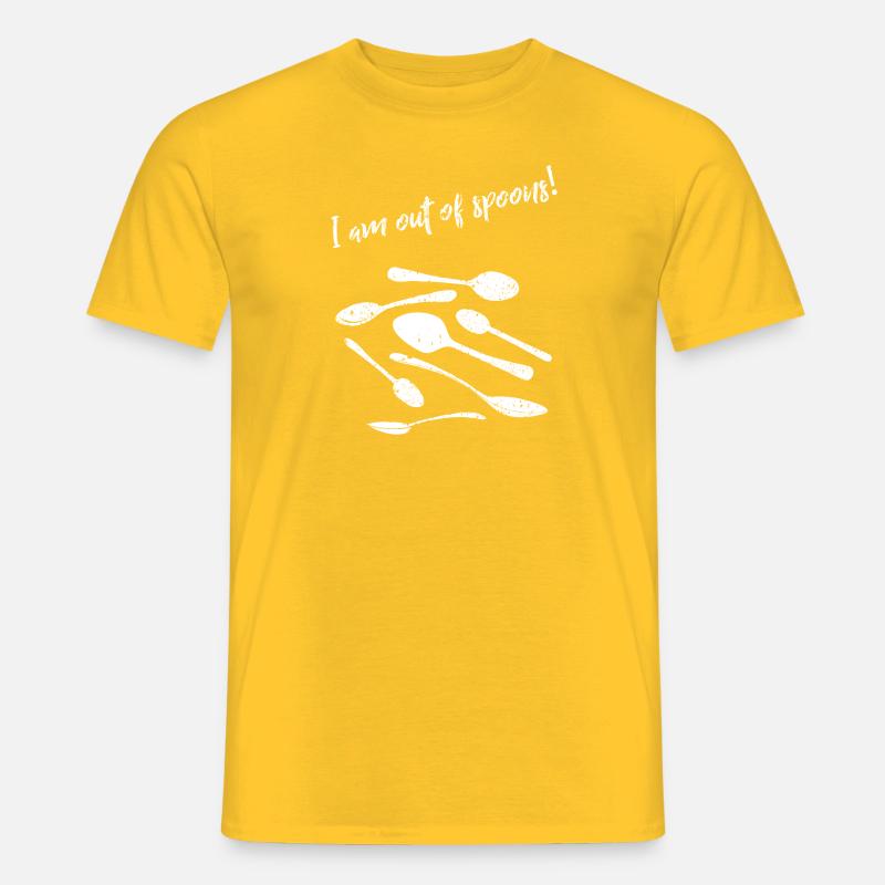no Spoons2 - Männer T-Shirt - Gelb