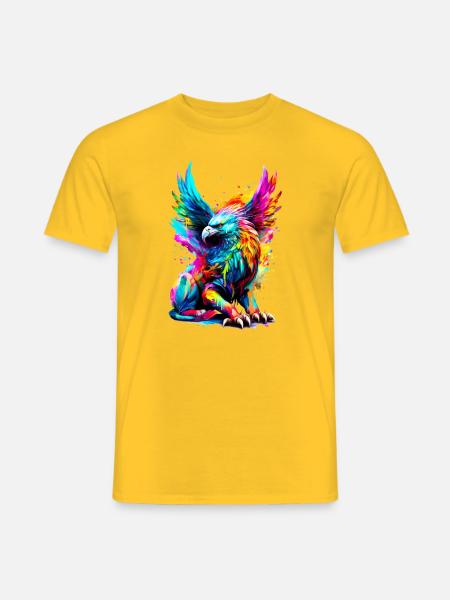 Painted Griffin - Men's T-Shirt - yellow