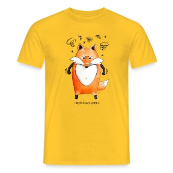 Fuchsteufelswild Fuchs Wut - iZart - Männer T-Shirt - Gelb - Vorne - AI Model Male 178 dark (178cm)