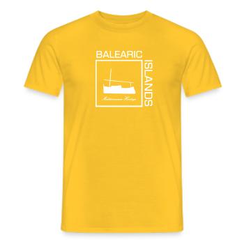 Llaud: Ein mediterranes Erbe auf den Balearen - Männer T-Shirt - Gelb - Vorne - AI Model Male 178 dark (178cm)