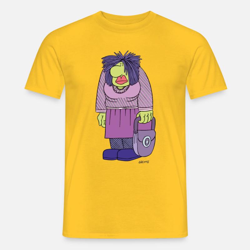 Die Dame - Männer T-Shirt - Gelb
