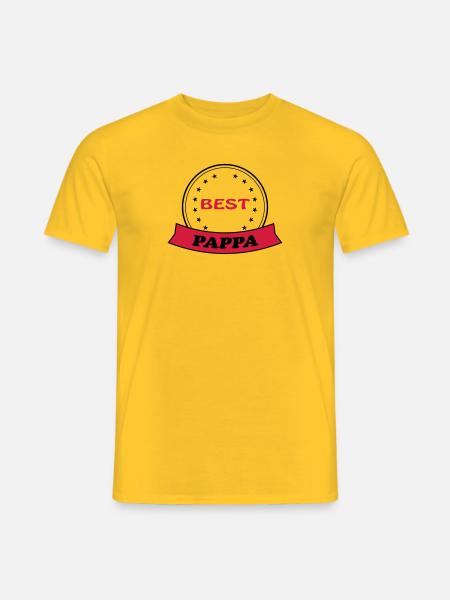 BEST PAPPA - Men's T-Shirt - yellow