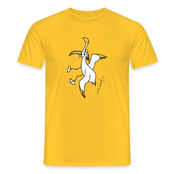 Goéland criard © Chyropterum Innoxius - T-shirt homme - jaune - Devant - AI Model Male 178 dark (178cm)