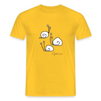 Escargotsmeeting © Chyropterum Innoxius - T-shirt homme - jaune - Devant - AI Model Male 178 dark (178cm)