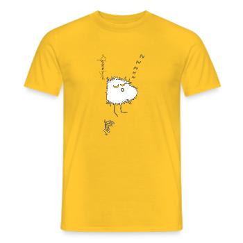 Woolly Beastie fully fed © Chyropterum Innoxius - Men's T-Shirt - yellow - Front - AI Model Male 178 dark (178cm)